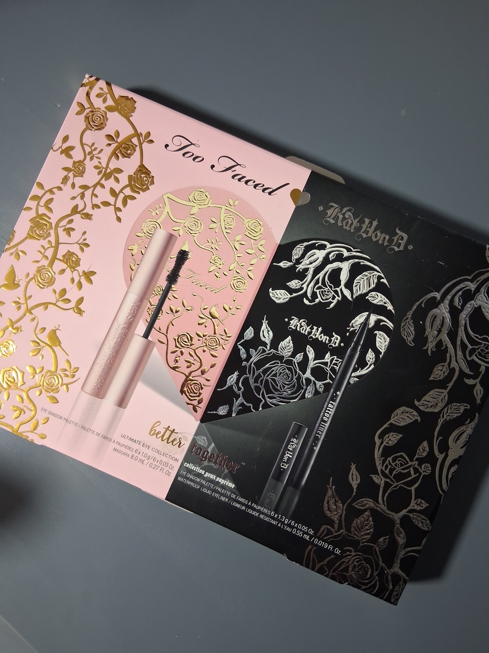 Too Faced Mascara & Kat Von D Eyeliner, Eyeshadow Duo. LIMITED EDITION